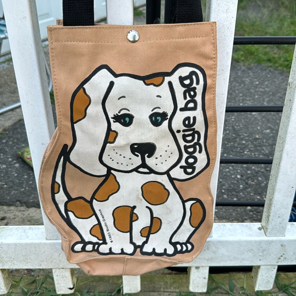 Vintage 80s doggie bag purse shoulder bag brown